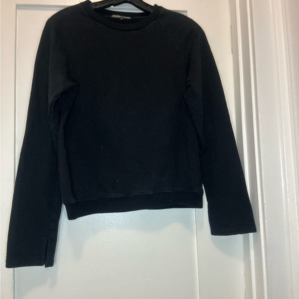 James Perse Women's Black Crew Neck Sweater